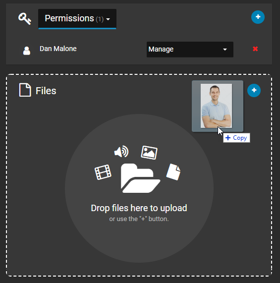 The file upload section showing a file being added.